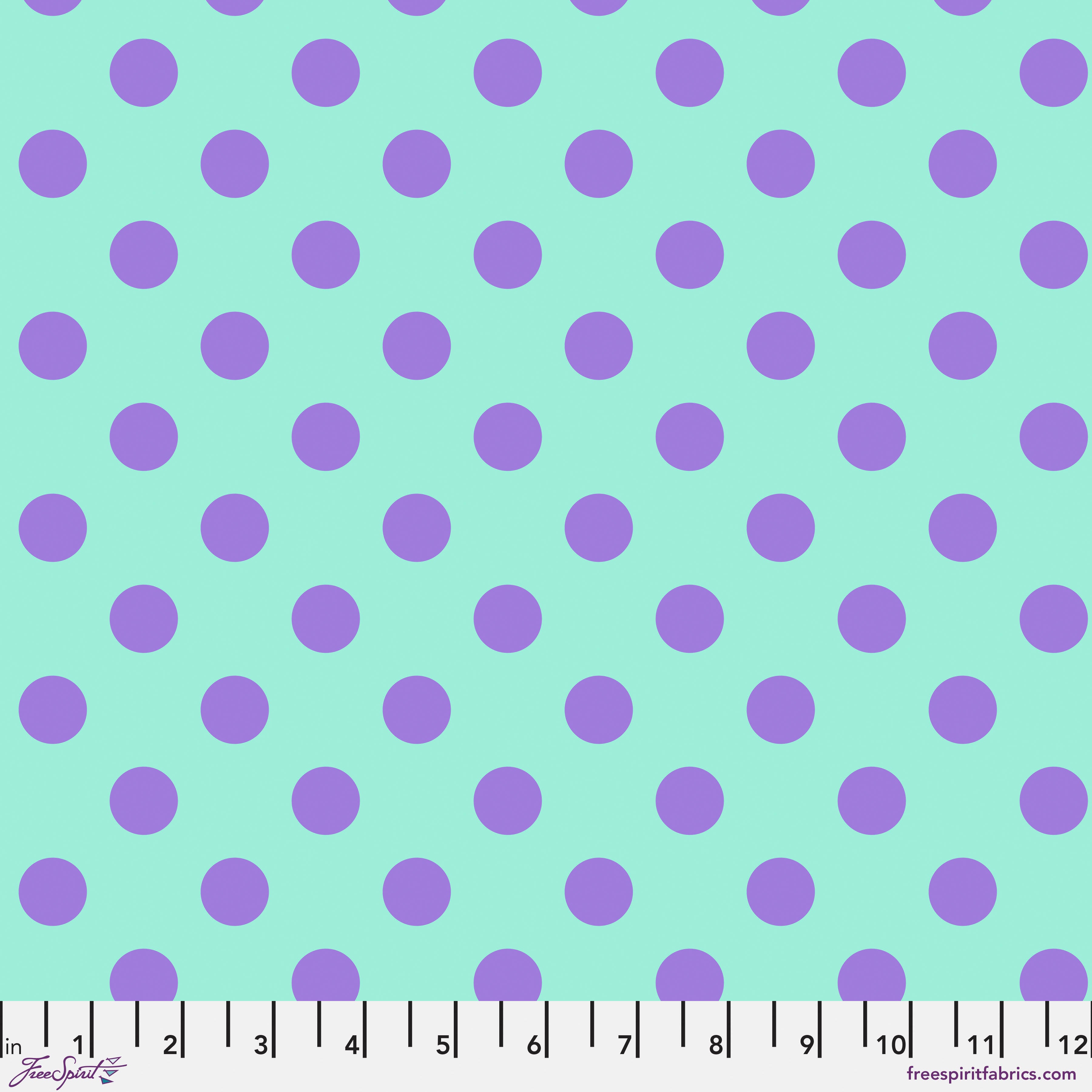 Tula Pink Petunia Pom Pom Dots from True Colors Collection