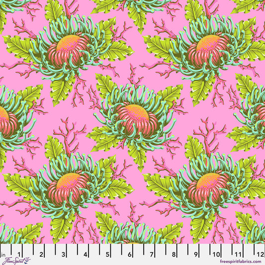 Tula Pink - Friends & Anemones - Coralline  From the Floral Reef Collection