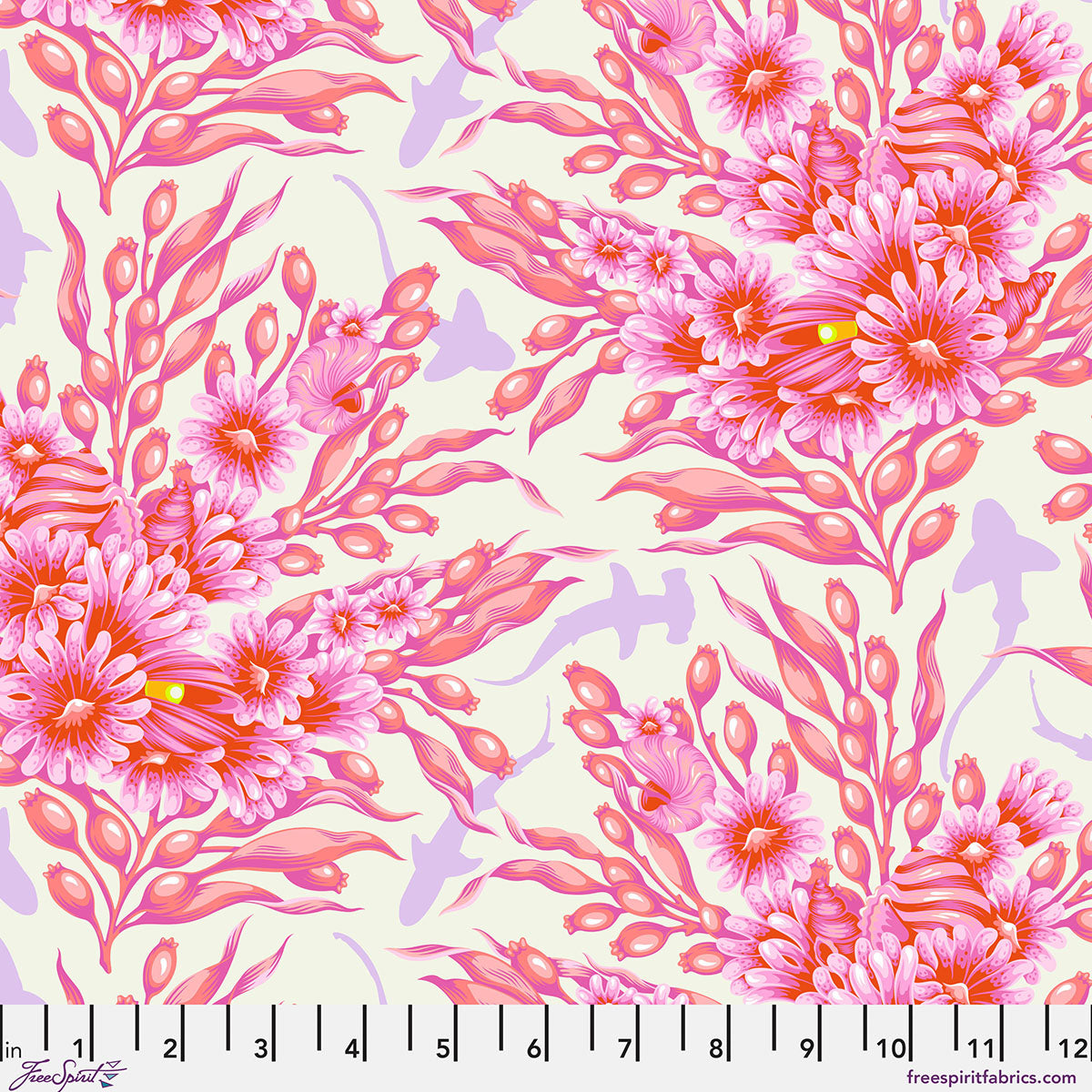 Tula Pink - Shadow Sharks - Delphine  From the Floral Reef Collection
