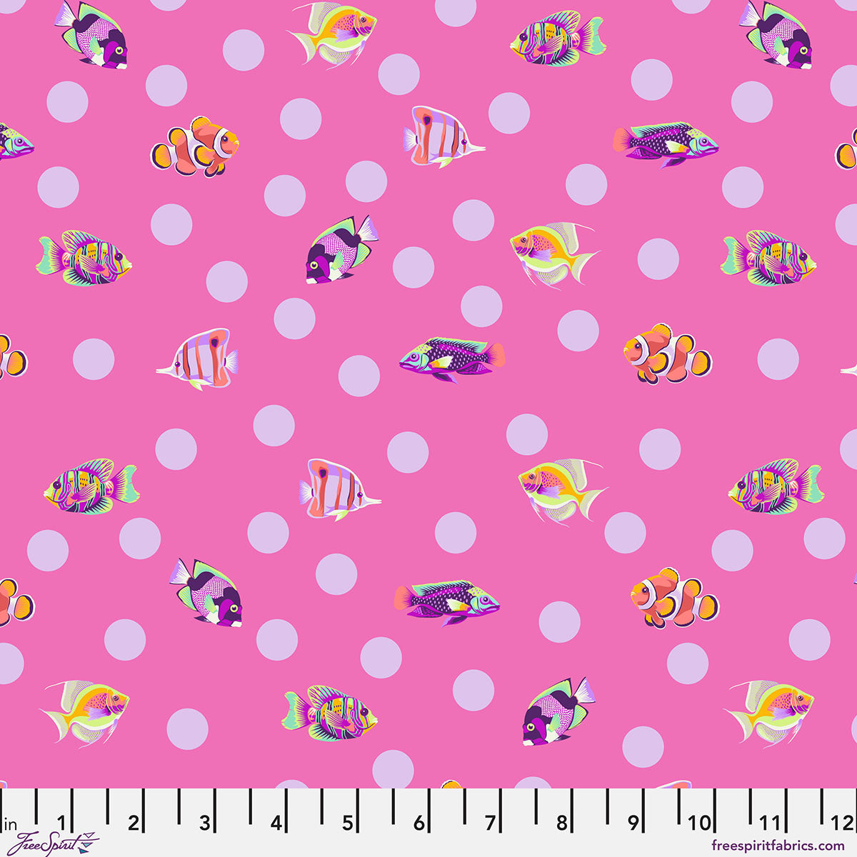 Tula Pink - School Crossing - Delphine  From the Floral Reef Collection
