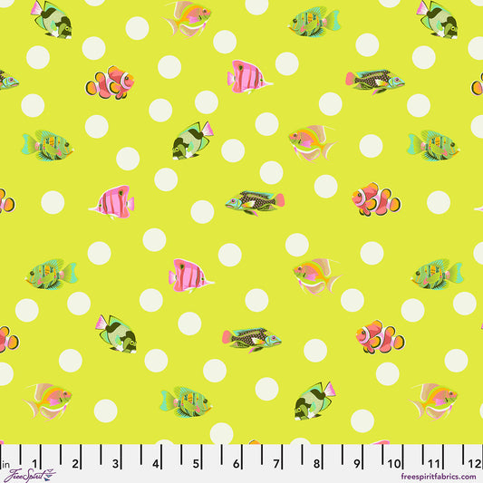 Tula Pink - School Crossing - Seagrass  From the Floral Reef Collection