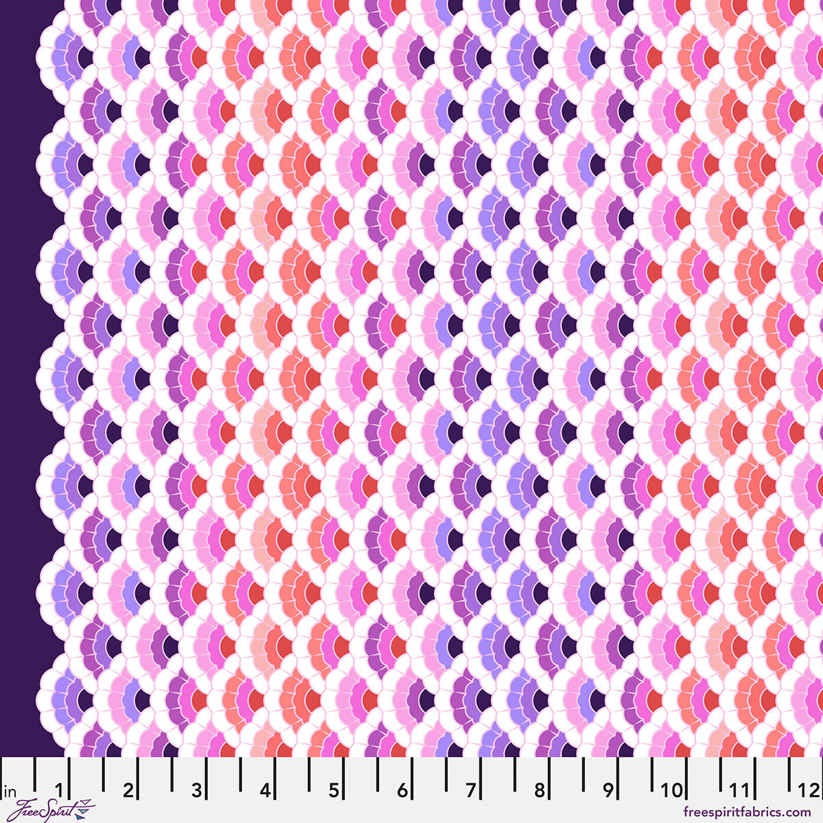 Tula Pink - Aquatic Lace - Ultraviolet  From the Floral Reef Collection