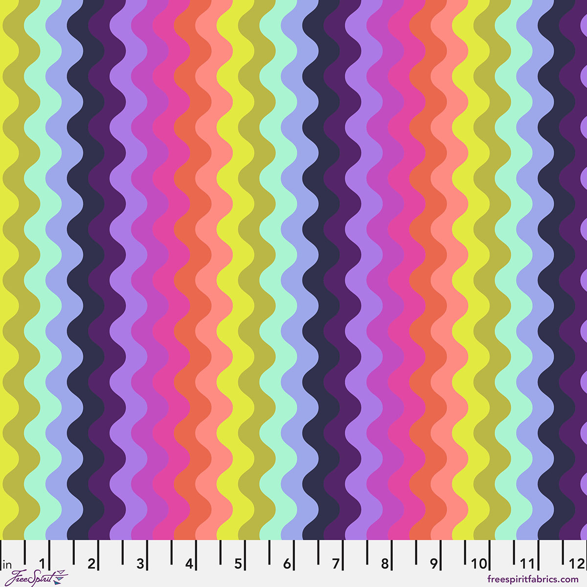 Tula Pink - Wave Rider - Deep Dive  From the Floral Reef Collection