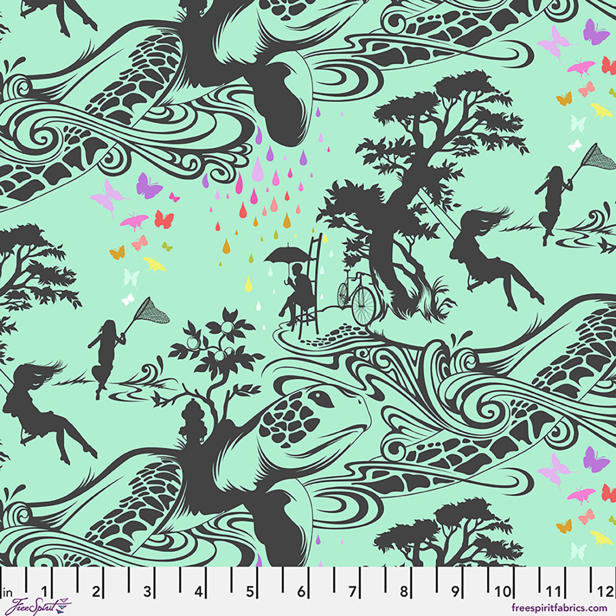 Tula Pink - Turtle Bay - Sweetmint from Prince Charming Deja Vu Collection
