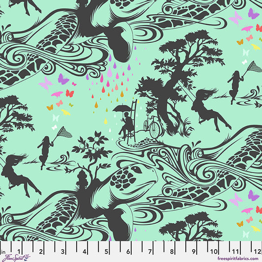 Tula Pink - Turtle Bay - Sweetmint from Prince Charming Deja Vu Collection