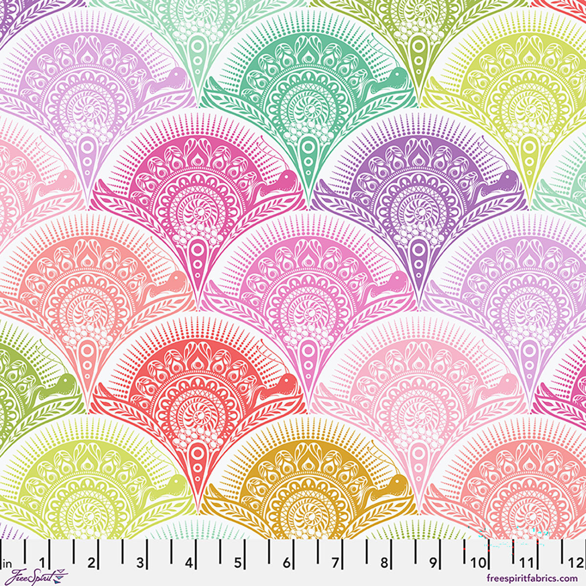 Tula Pink - Snail Scallop - Sugarrush from Prince Charming Deja Vu Collection