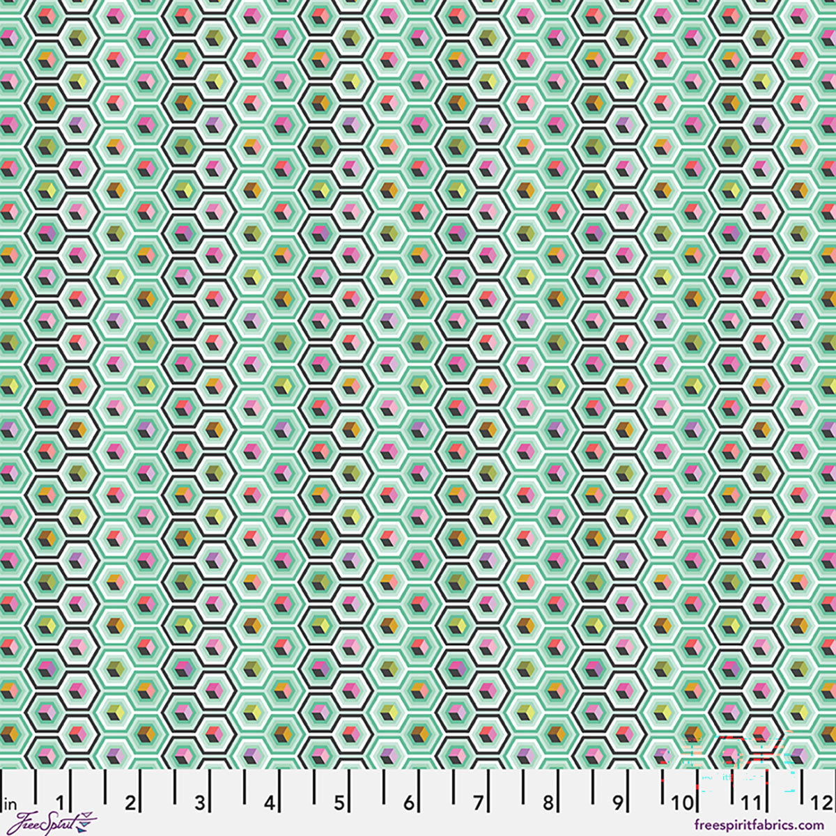 Tula Pink - Hex Box - Sweetmint from Prince Charming Deja Vu Collection
