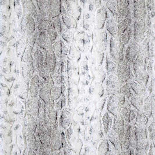Minky -Lux Snuggle Pearl Leopard in Charcoal From EZ Fabric