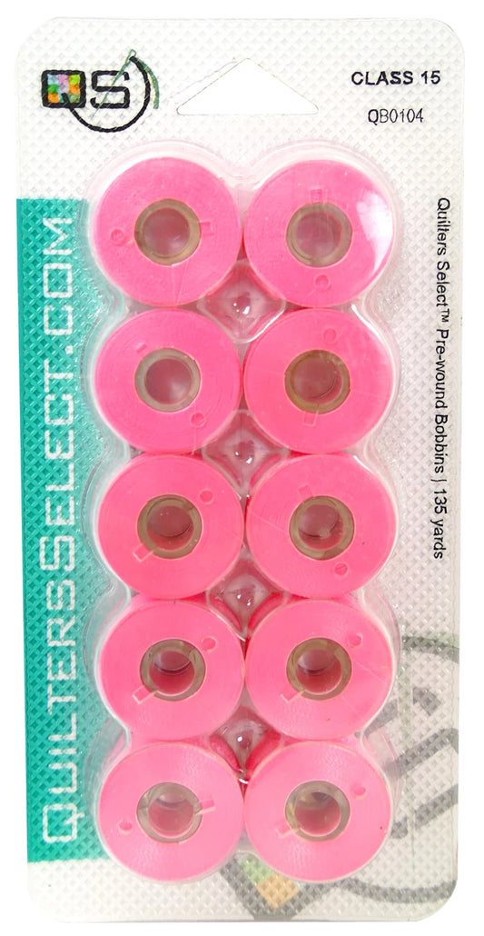 Quilter's Select Prewound Class 15 Bobbins ROSETTA- 80 weight