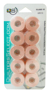 Quilter's Select Prewound Class 15 Bobbins PALE PEACH - 80 weight