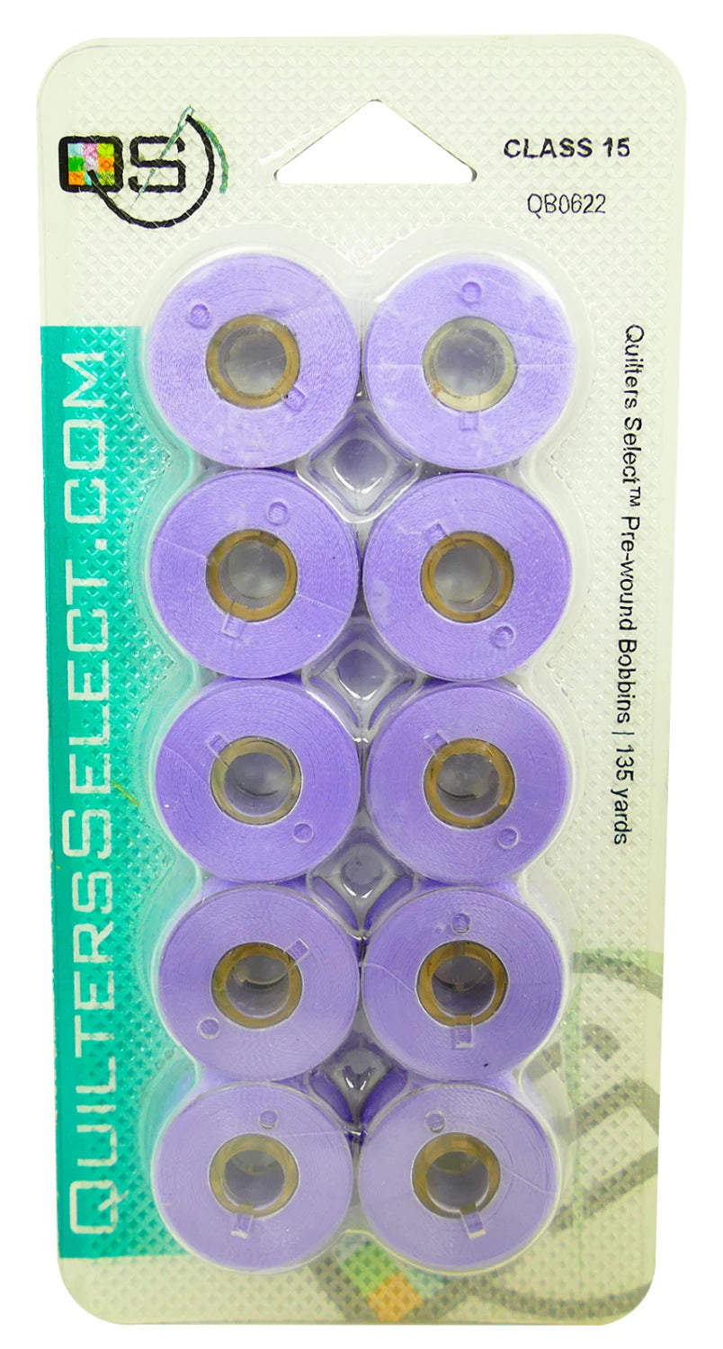 Quilter's Select Prewound Class 15 Bobbins GEISHA - 80 weight