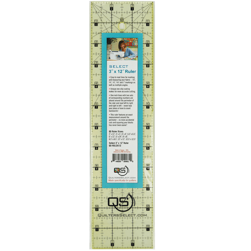 Quilters Select 3" x 12" Non-Slip Ruler