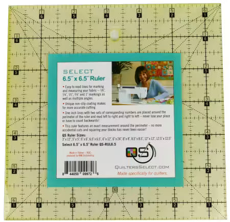 Quilter's Select 6.5" x 6.5" Non-Slip Ruler