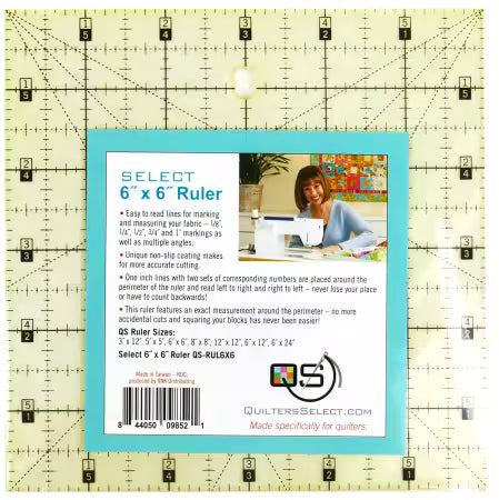 Quilter's Select 6" x 6" Non-Slip Ruler