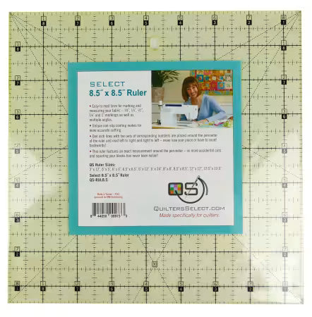 Quilter's Select 8.5" x 8.5" Non-Slip Ruler