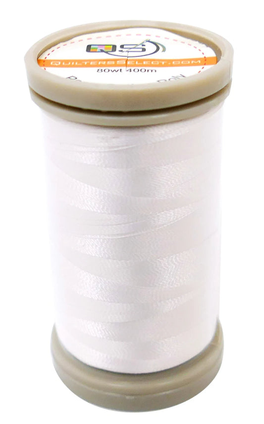 Quilter's Select Para-Cotton Poly 80wt 400m PURE WHITE
