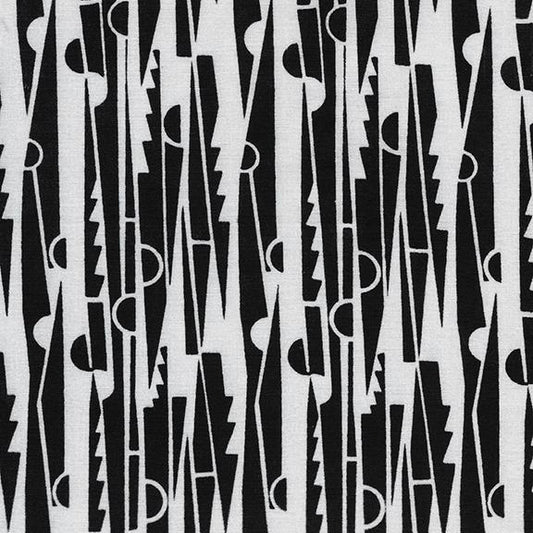 Batik - B&W Vertical Edges from Island Batik by the Yard