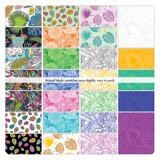 Rooville 10"x10" Pack from the Rooville Collection from Benartex Fabrics - 10"x10" Squares