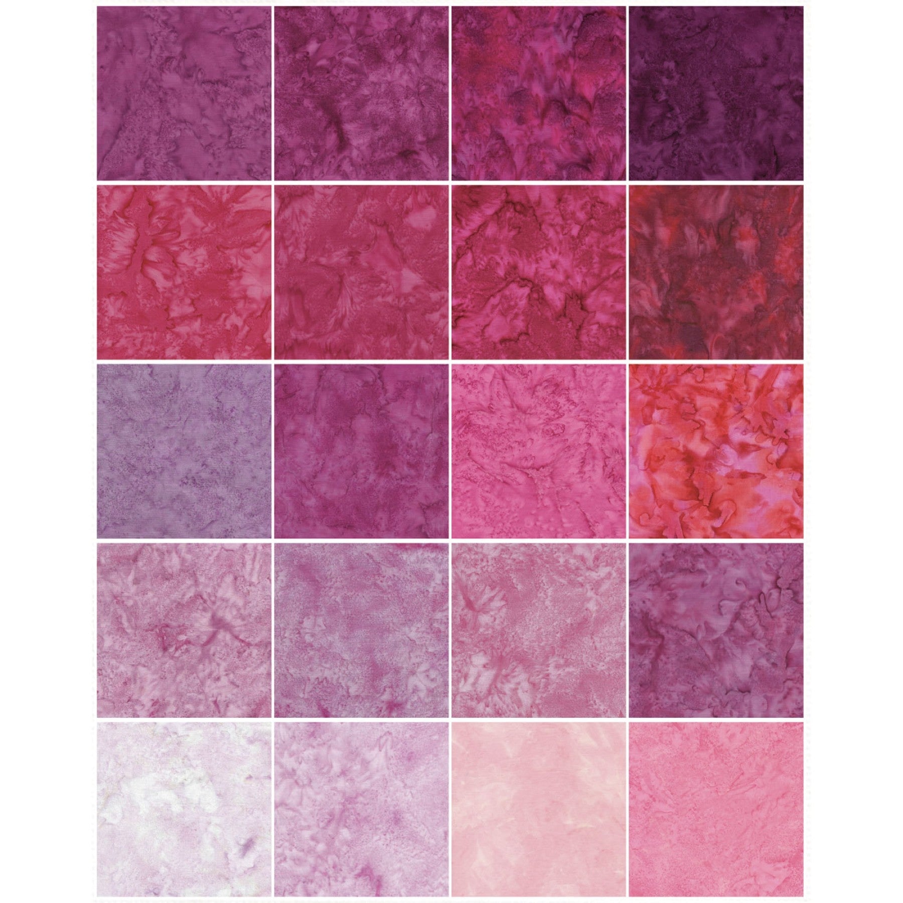 Jelly Roll - Precious Pink Strips from Island Batiks - 40 Strips 2.5"x44"
