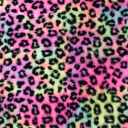 Minky -Lux Snuggle Rainbow Leopard From EZ Fabric