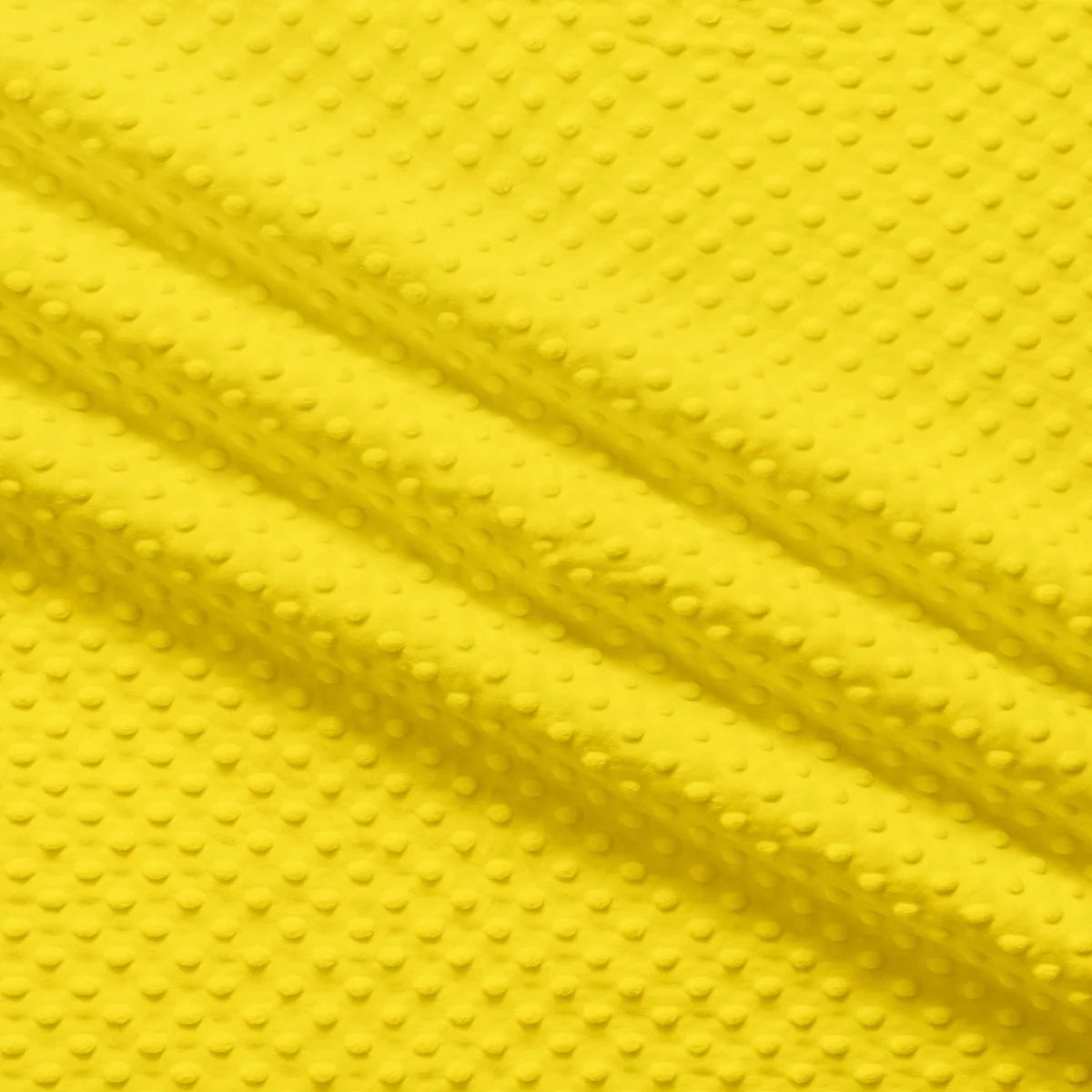 MINKY- Dimple Dots BRIGHT YELLOW from EZ Fabric