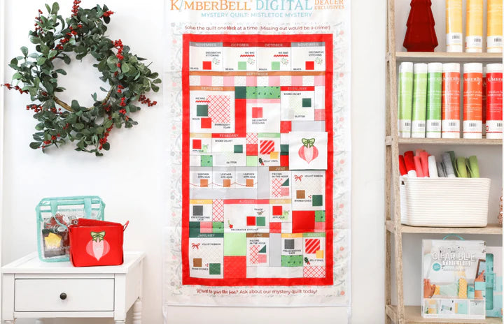 PREORDER 2026 Kimberbell Mistletoe Mystery Quilt - Monthly BOM - Complete Bundle