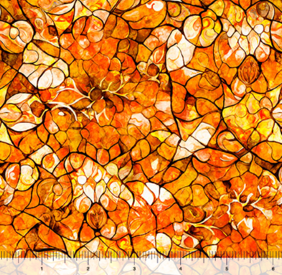 Bohemian Sunrise - Celestial Blender in ORANGE from QT Fabrics