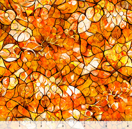 Bohemian Sunrise - Celestial Blender in ORANGE from QT Fabrics