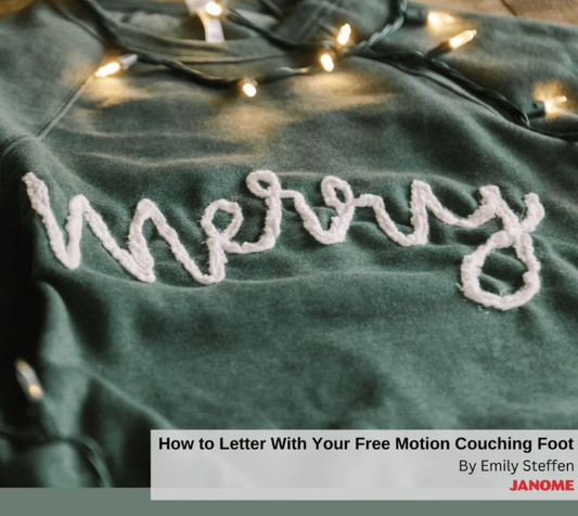 Janome CLUB Class - How To Letter With Your Free-Motion Couching Foot