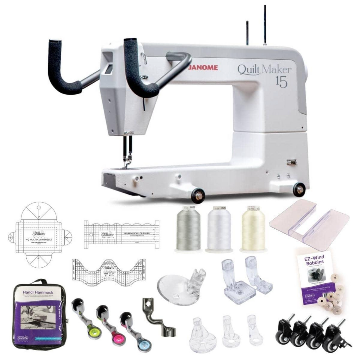 Janome Quilt Maker 15 Longarm Quilting Machine with 8-Foot Frame