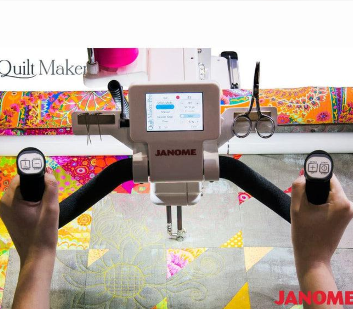 Janome Quilt Maker 18 Longarm Quilting Machine with 8-Foot Frame