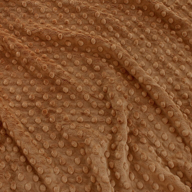 MINKY- Dimple Dots CARAMEL from EZ Fabric