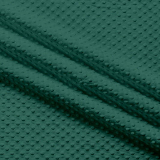 MINKY- Dimple Dots FOREST GREEN from EZ Fabric