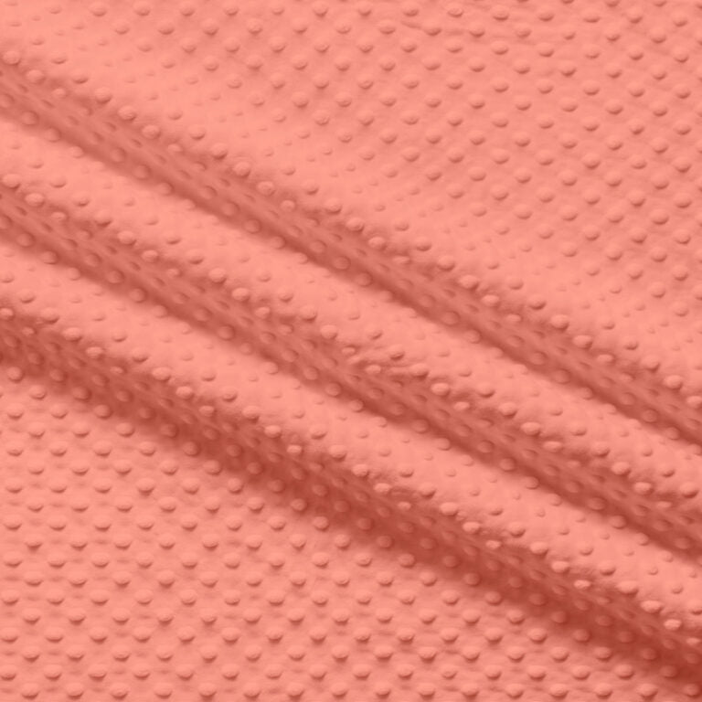 MINKY- Dimple Dots PEACH from EZ Fabric