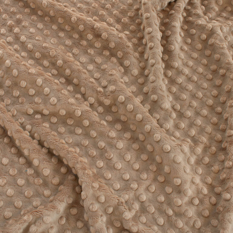 MINKY- Dimple Dots TAUPE from EZ Fabric