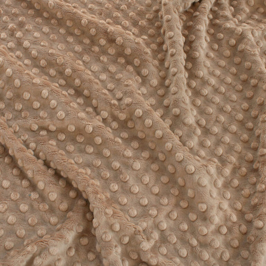 MINKY- Dimple Dots TAUPE from EZ Fabric