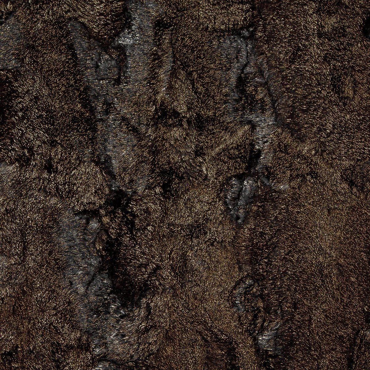 Minky -Lux Snuggle Sparkle in BLACK/GOLD from EZ Fabric