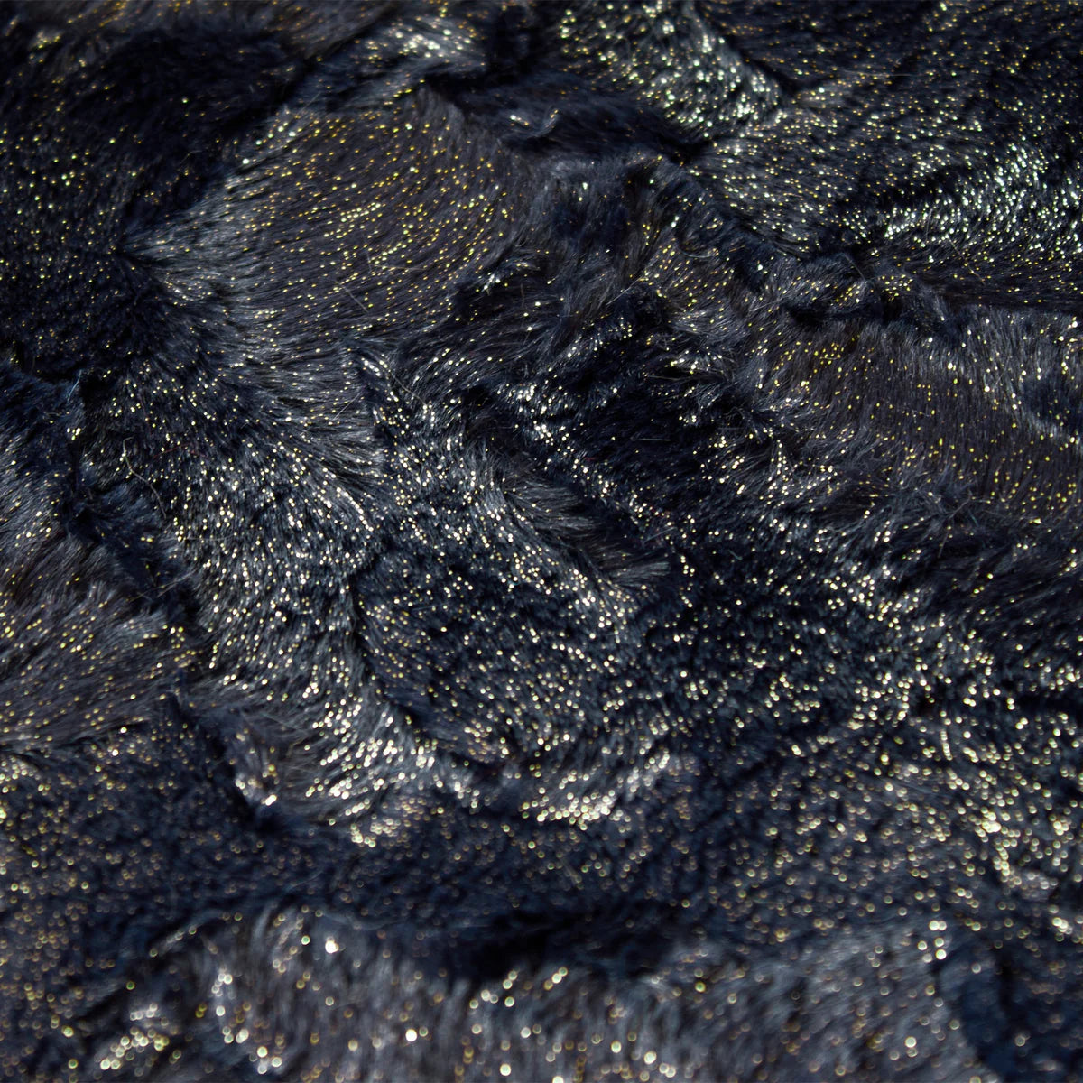 Minky -Lux Snuggle Sparkle in NAVY/GOLD from EZ Fabric