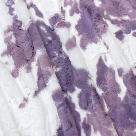 Minky -Lux Snuggle Spotted Appaloosa ELDERBERRY From EZ Fabric