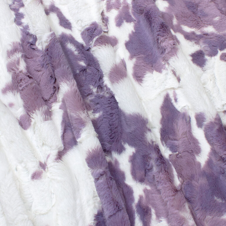 Minky -Lux Snuggle Spotted Appaloosa ELDERBERRY From EZ Fabric