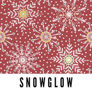 Snowglow Snowflakes 58" Wide Laminated Cotton Fabric from Splash Fabrics by the Half Yard