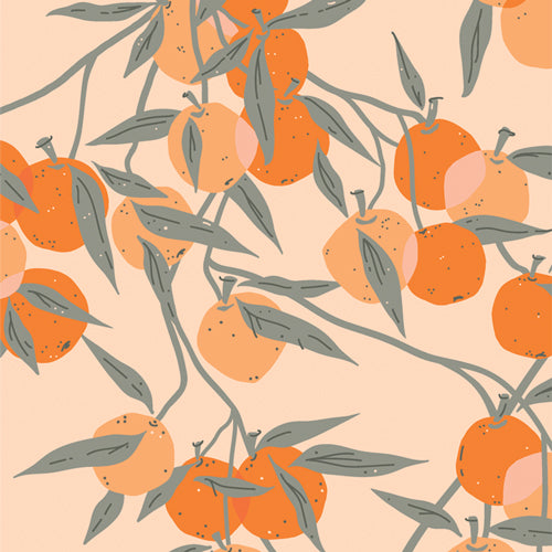 Fruit Laden Branches from the Tangerine Collection - AGF Fabrics