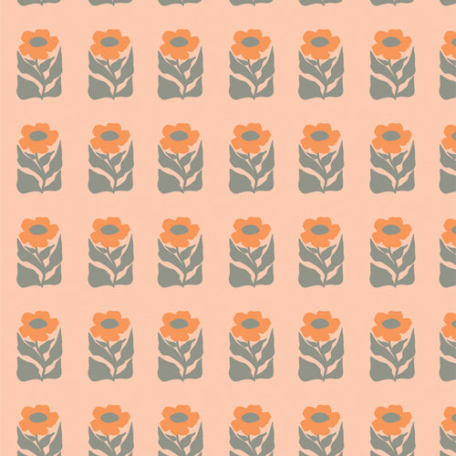 Petalled Stamp from the Tangerine Collection - AGF Fabrics
