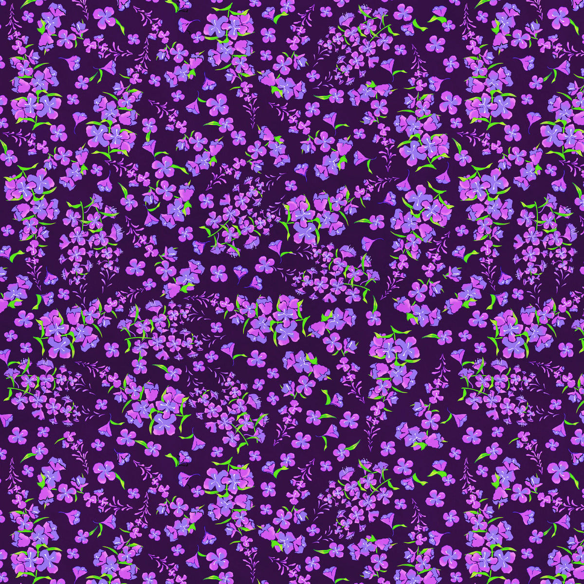 Minky -Fireweed Tossed PURPLE from EZ Fabrics - 60" Wide
