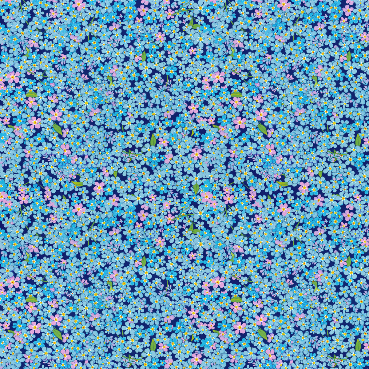 Minky -Forget me Nots in Blue from EZ Fabrics - 60" Wide