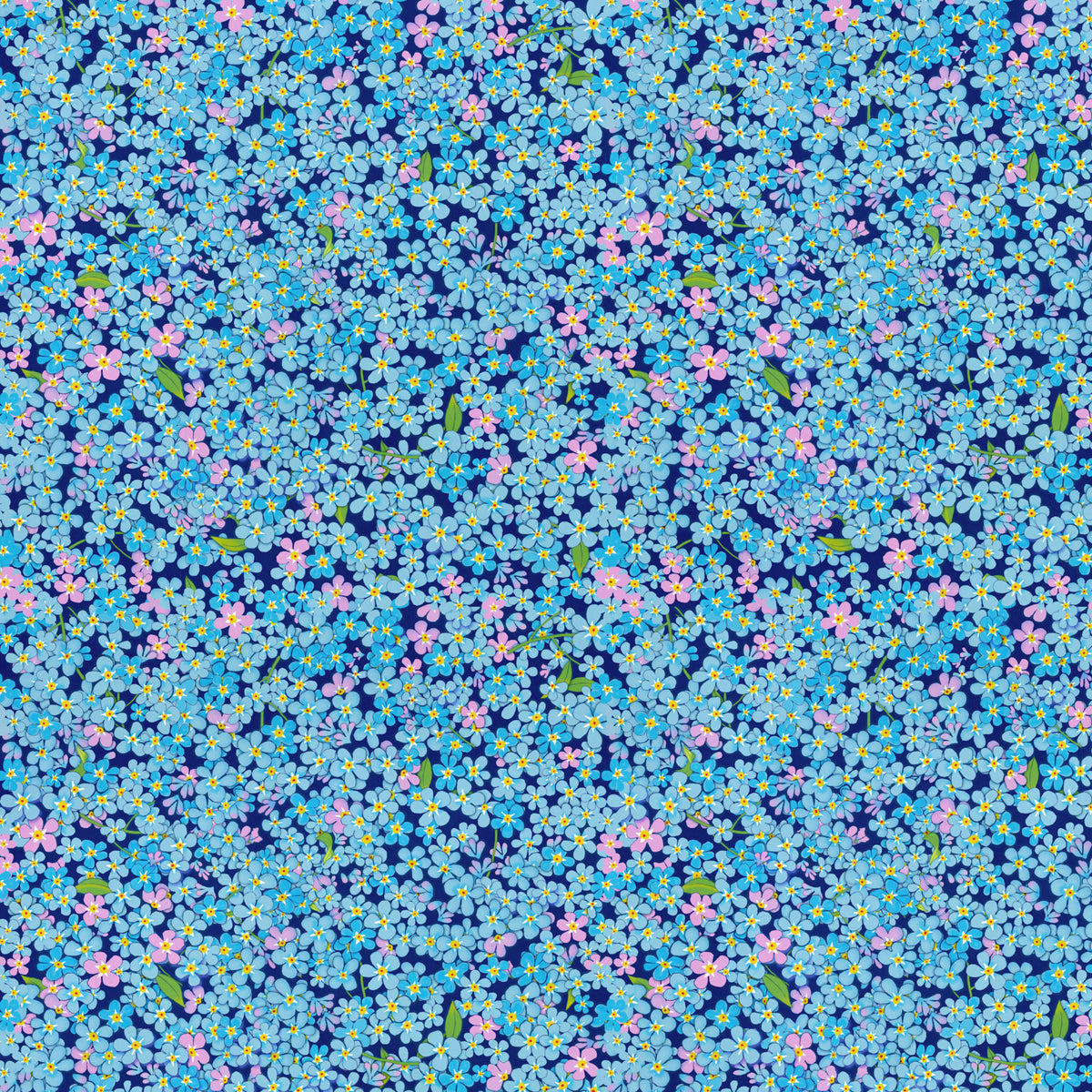 Minky -Forget me Nots in Blue from EZ Fabrics