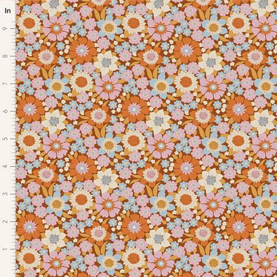 Tilda Fabric - Lauren Caramel From the Wallflower Collection