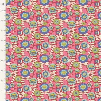 Tilda Fabric - Beverly Pink From the Wallflower Collection