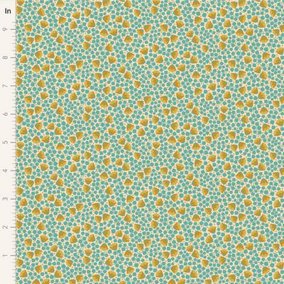 Tilda Fabric - Bellflower Teal From the Mira Collection