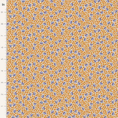 Tilda Fabric - Bellflower Mustard From the Mira Collection